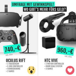 HTC Vive oder Oculus Rift