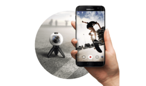 Gear 360 App und Kamera