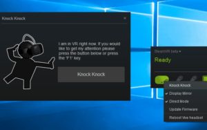 Knock Knock Feature für die HTC Vive