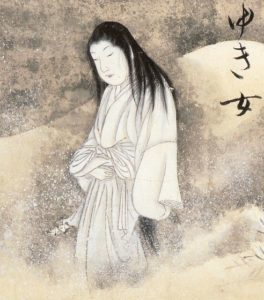 Was hat die Yuki-onna, die Schneefrau aus der japanische Legende mit dem Mord zu tun? Quelle: Sawaki Suushi