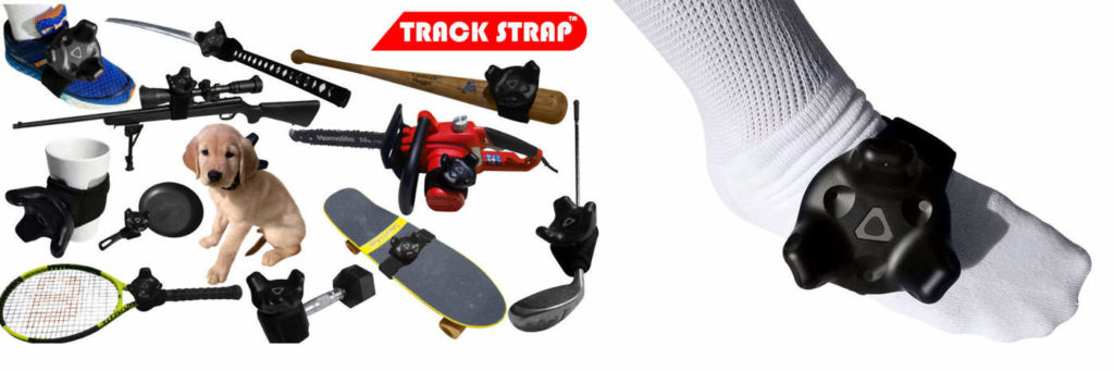 Das TrackStrap passt nicht nur an die Füße, sondern auch beispielsweise an Kettensägen, Hunde und Katzen.