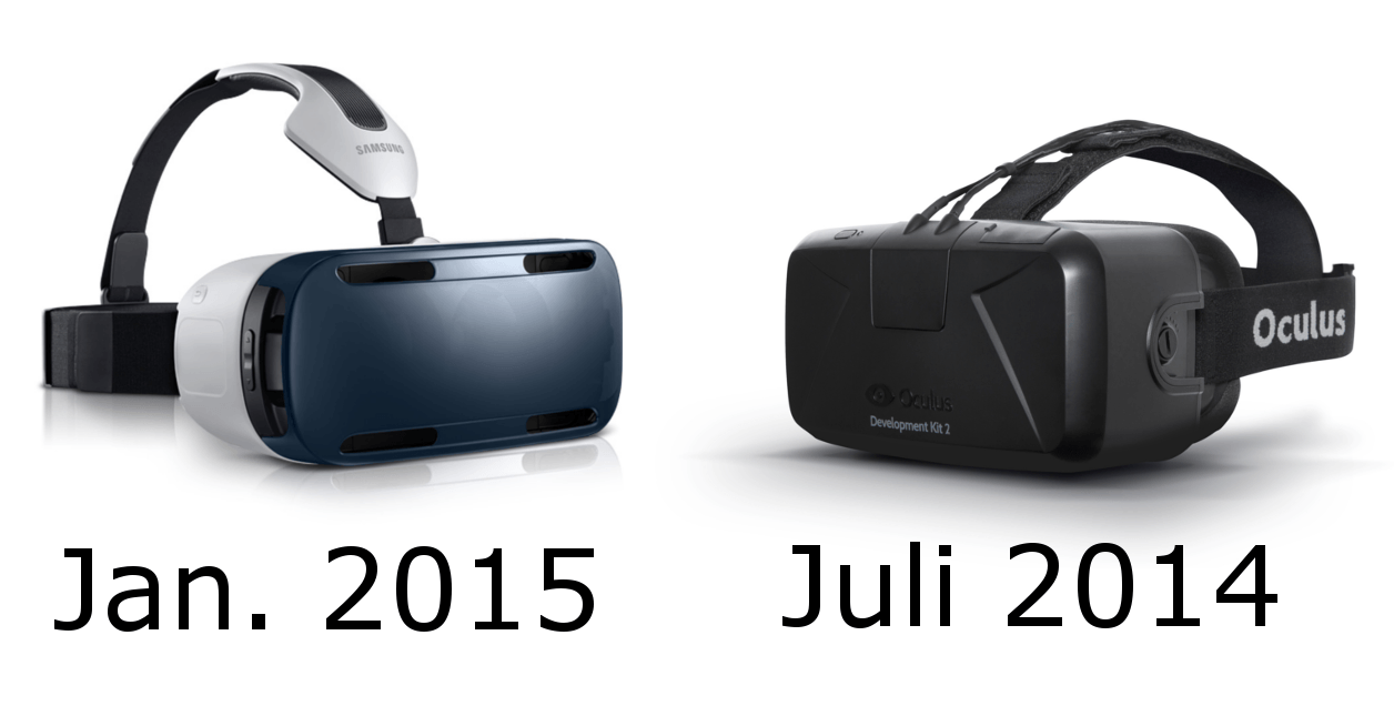 Oculus Rift DK2 und Smasung Gear VR Vergleich, Specs