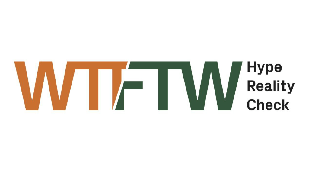 WTF/FTW – Hype Reality Check - Logo aus der Pressemitteileung