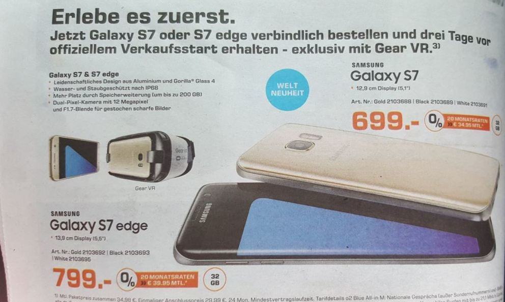 Gratis Gear VR zu jedem Galaxy S7