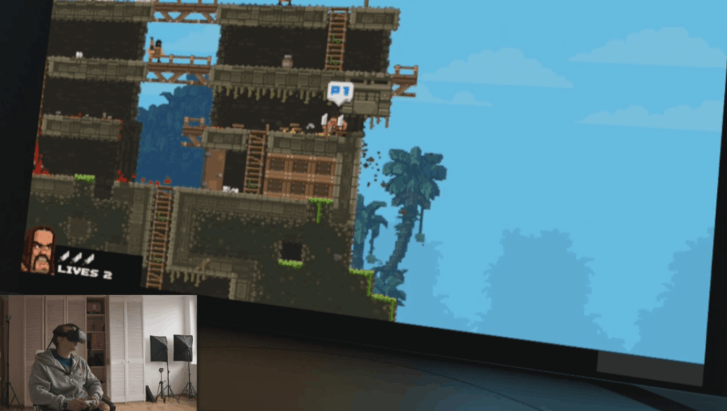 BroForce und Rocket League im SteamVR Theater Mode