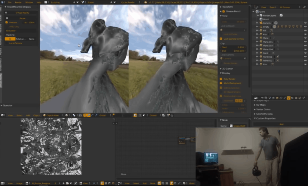 Blender mit VR Support in Entwicklung