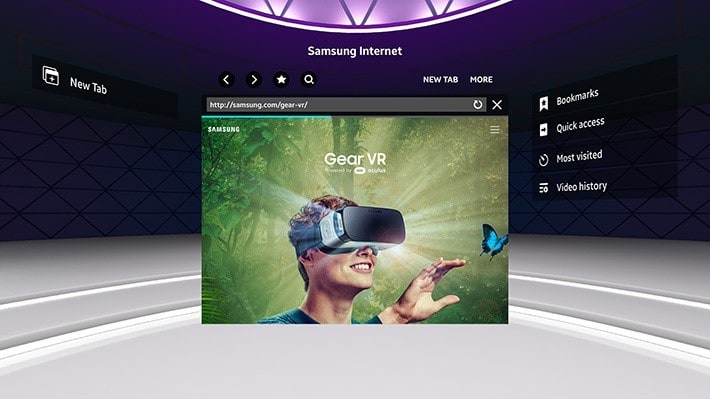 Samsung Gear vr Browser