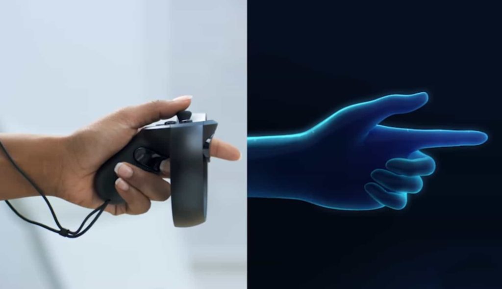 Finger mit Oculus Controller