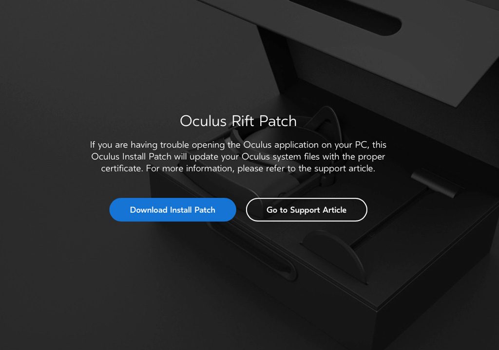 Oculus Rift Patch